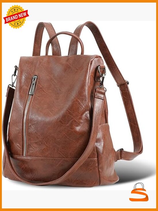 PU Leather Anti-theft Backpack Purse 3-in-1 Ladies Satchel Bag main image 6